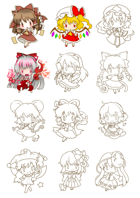 東方塗り絵合作