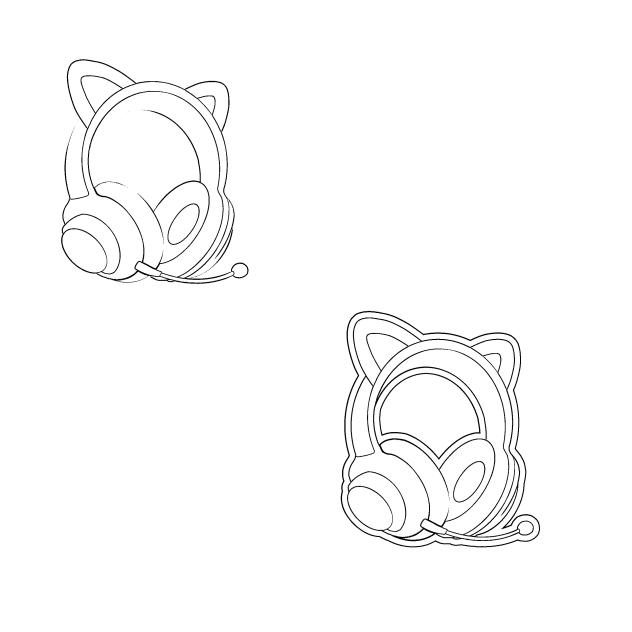 streaming headphones cute 3