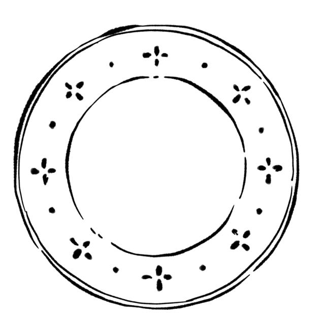 お花模様のお皿