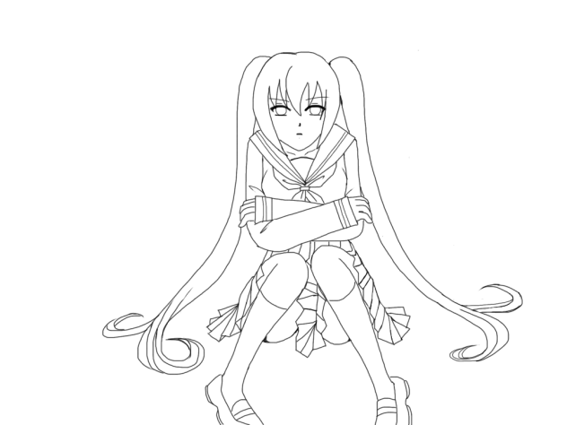 ミク 線画