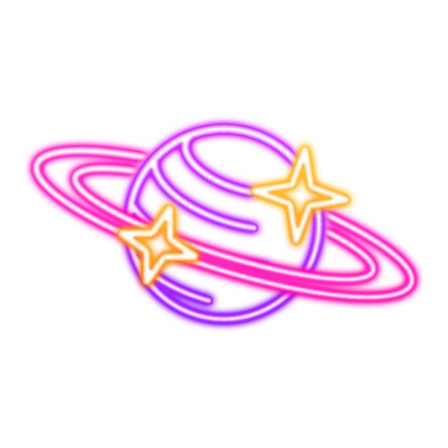 Planet neon sign