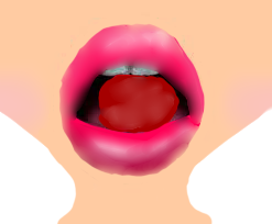 Colored over pink raspberry lips!