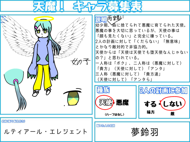 天魔！キャラ募集！