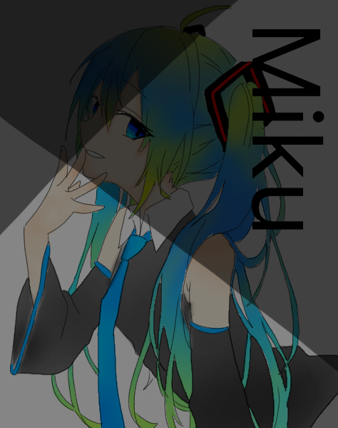 ミクちゃん フリー線画