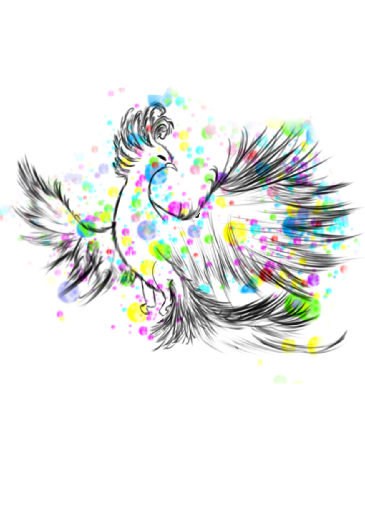 Colourful bird - ibisPaint