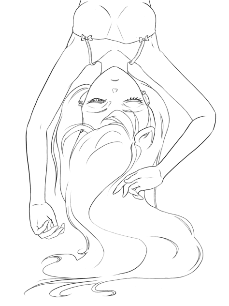 寝れないので落書き 線画