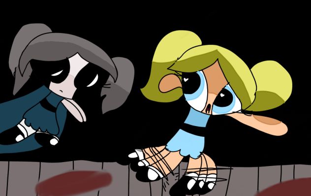 Bubbles being chased by Puppet Bubbles