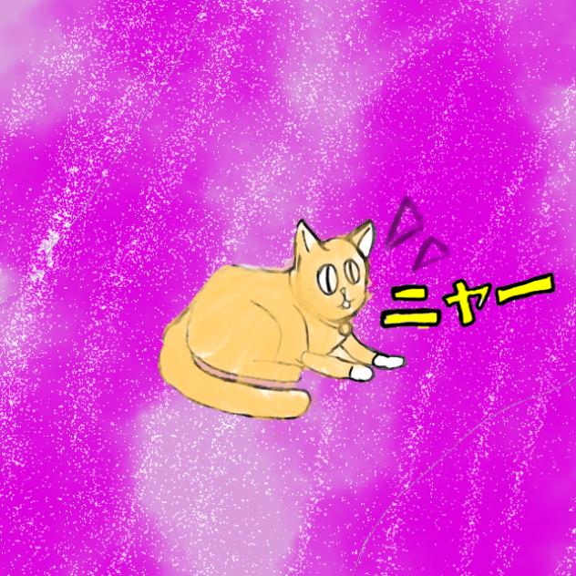 Kitty through the pink galaxy - ibisPaint