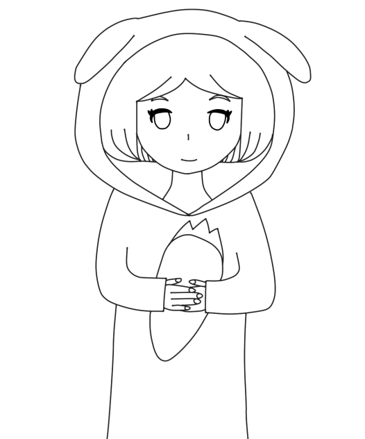 線画「うさぎ」
