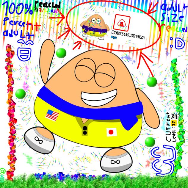 ! POU Reached ADULT SIZE IN POU 3D!
