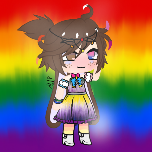 (gacha club) pride outfit 🏳️‍🌈