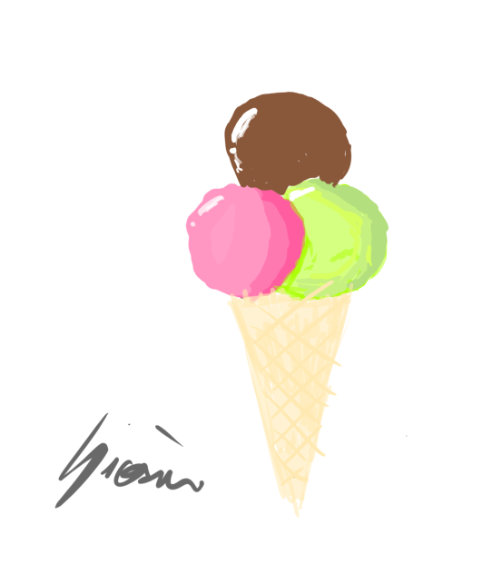 Ice cream made by my friend Giosuè ibisPaint