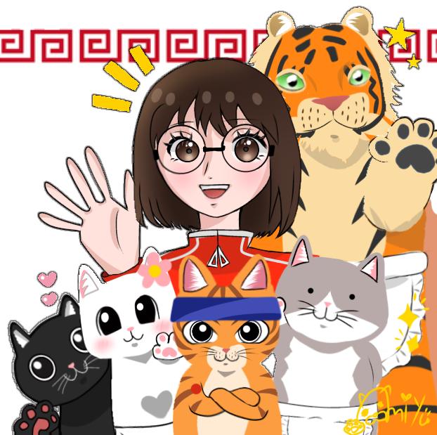 ラーメン赤猫を描いてみた🐱🍜
