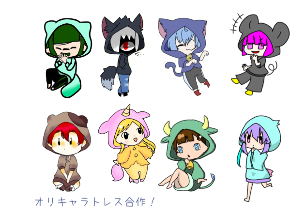 動物パーカー合作！