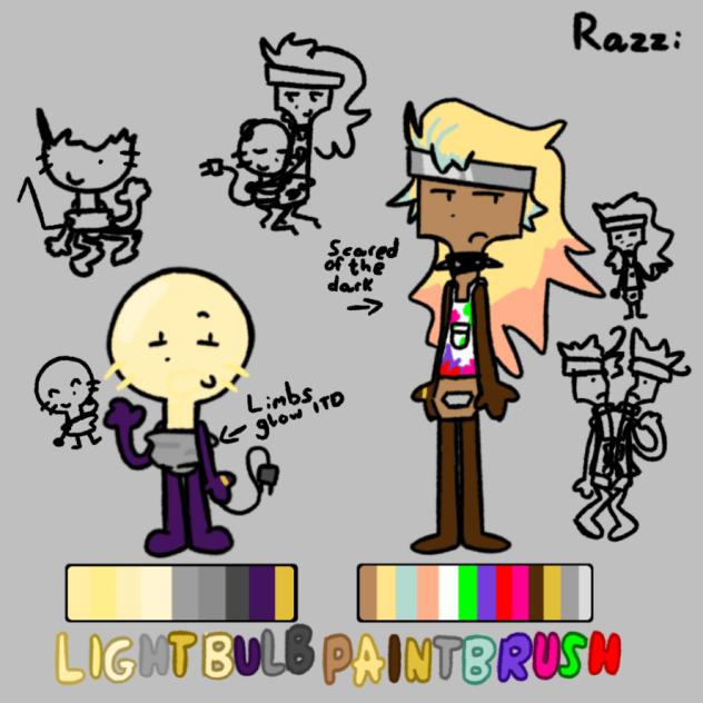 Paintbrush and lightbulb au designs