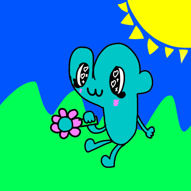 me holding a flower