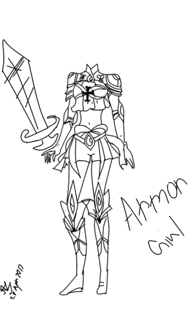 armor girl - ibisPaint
