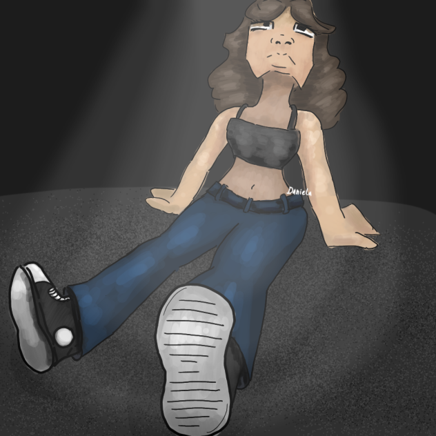 Girl in a well