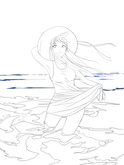 令和の夏がやってきた ぬり絵版 Ibispaint