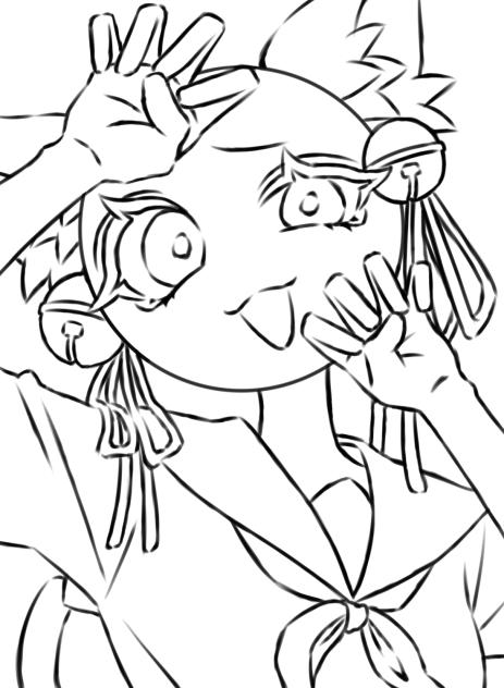 にゃぽん線画2💕