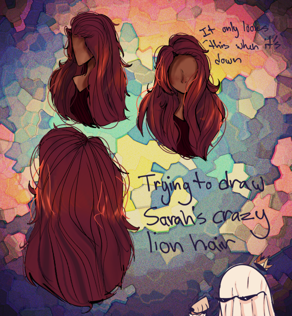 Trying to draw hair