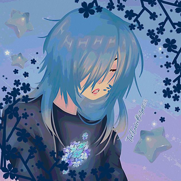 🌌Blue Stars and Flowers 💐 🪻