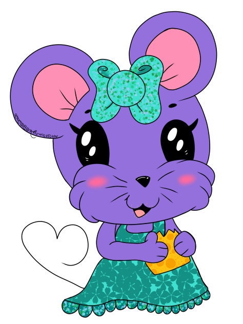 Violet Girl Mouse With Cheese - Speedpai