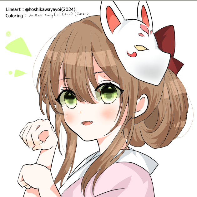 Coloring 星川ヤヨイ’s art!