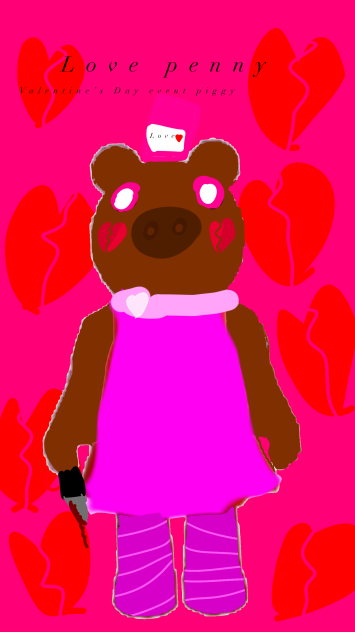 Valentine’s Day art piggy