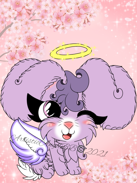 Purple Angel Bunny