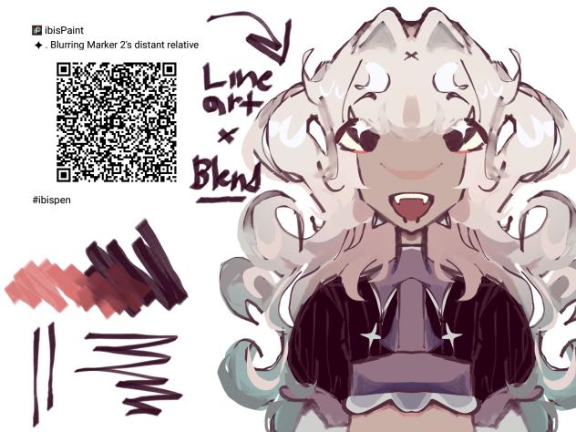 Lineart+Blend blurring marker brush.