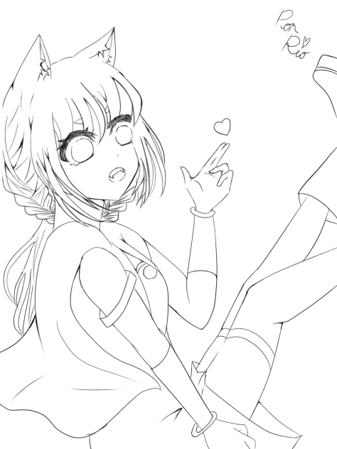 カワイイは正義　線画