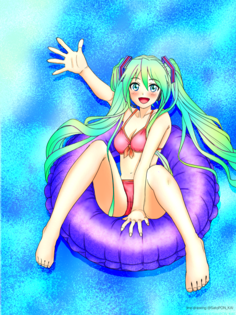 水着ミクさん 塗らせていただきました！