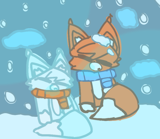 Foxes 🦊 💙 🧡sisters