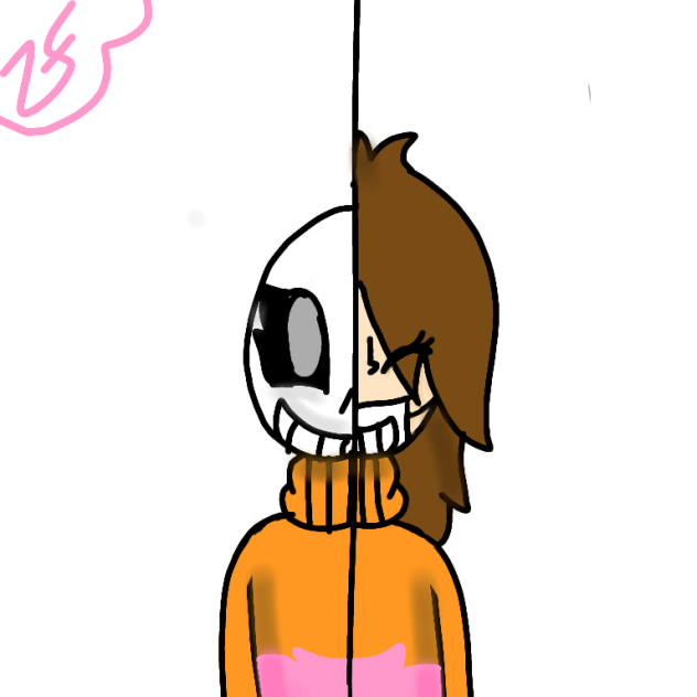 My oc as a monster and a human