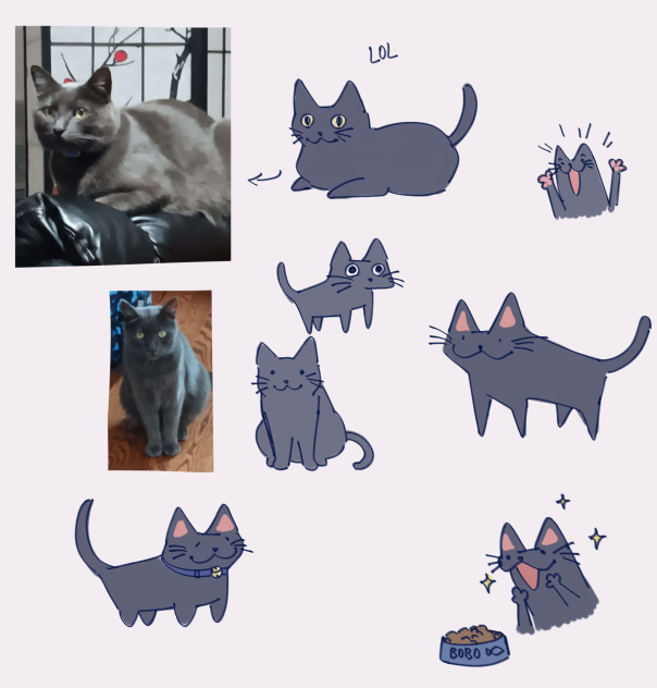 doodles of my pet cat 👍 - ibisPaint