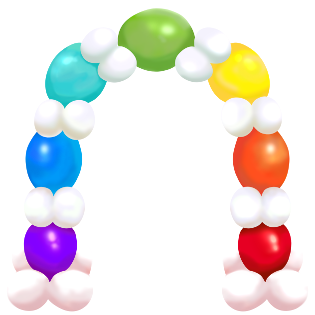 レインボーバルーンアーチ