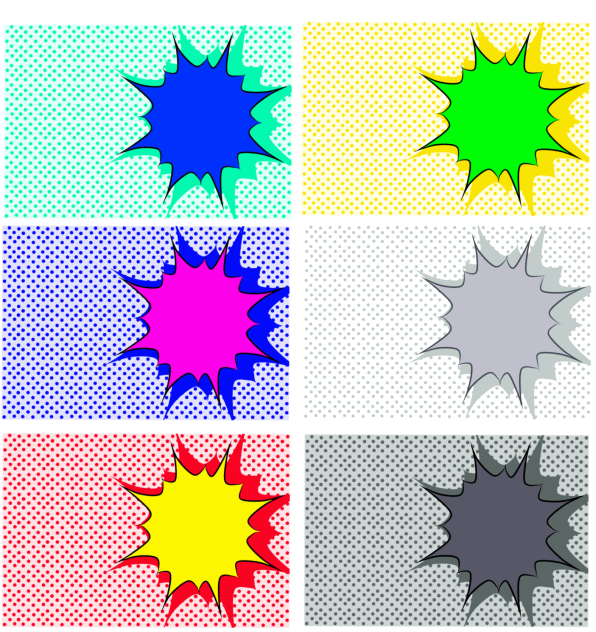 Retro pop styled template 4