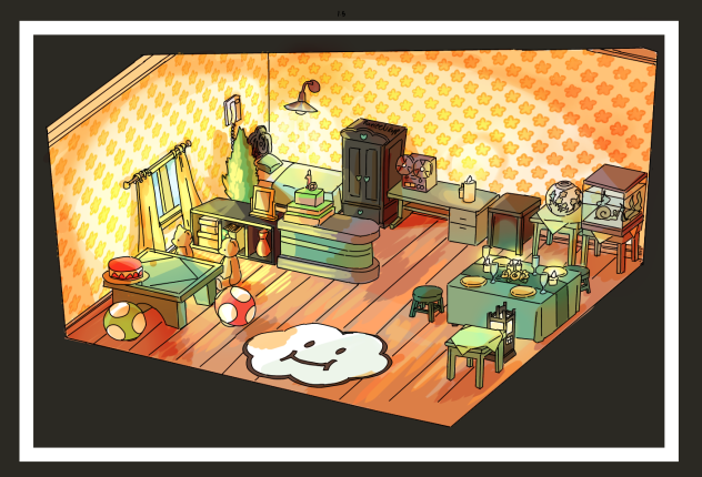 Animal crossing inspired room