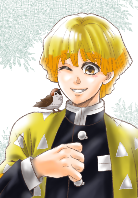 善逸くんとチュン太郎