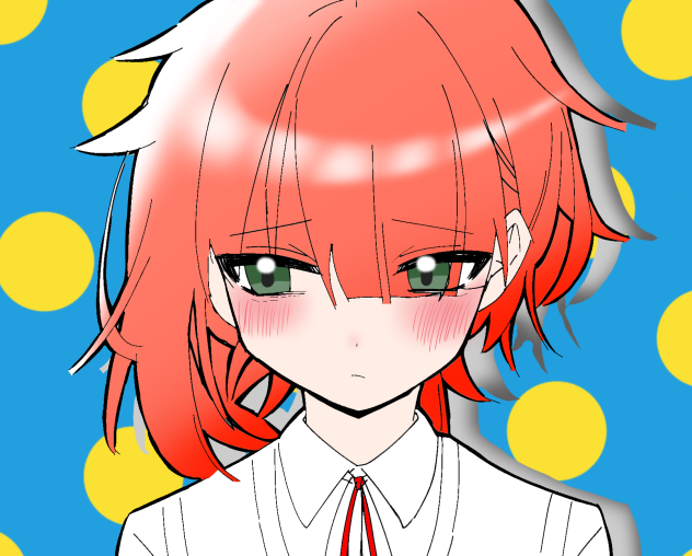 照れ顔女子　@塗ってみた