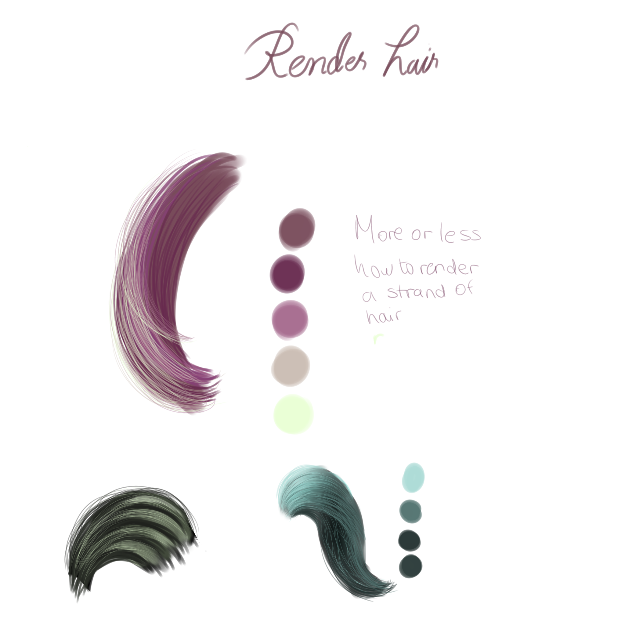 How to render a strand of hair - ibisPaint