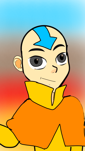 speed drawing Aang from Avatar