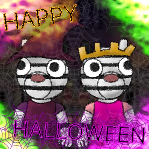 Zee & Zuzy Halloween - Piggy fanart