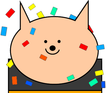 箱から飛び出してる動物のイラストを描きました