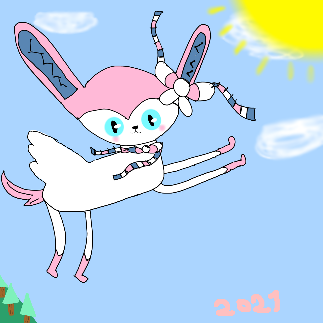 Flying sylveon - ibisPaint