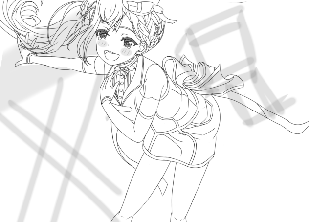 バンドリ模写4 Ibispaint