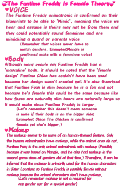 Funtime Freddy Is Female Theory
