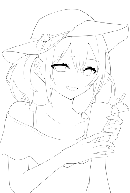 こはねちゃん🍋　線画