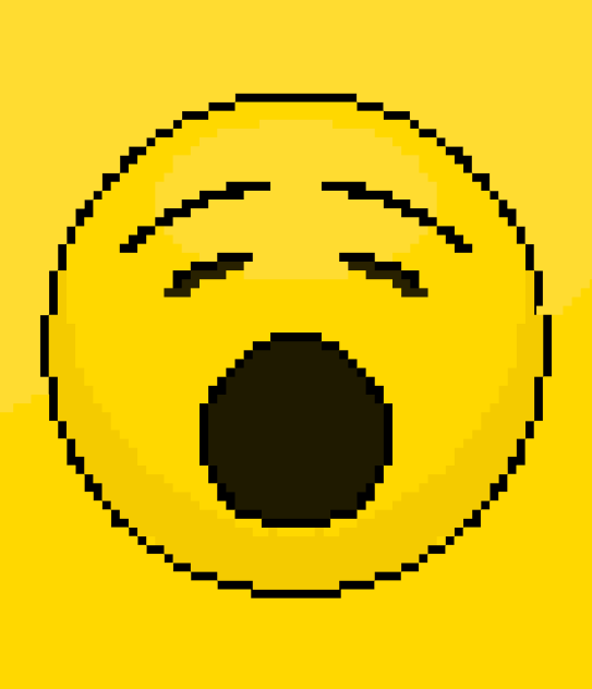 Pixel art Yawning 🥱 emoji Drawing